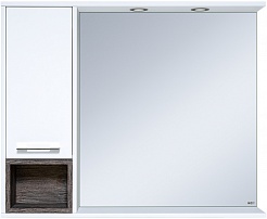 Misty Зеркальный шкаф Фетта 100 L белый/сосна пасадена – фотография-1